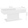 vidaXL Tavolino da Salotto Bianco Lucido 96x50x45 cm in Truciolato