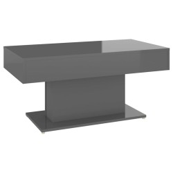 vidaXL Tavolino da Salotto Grigio Lucido 96x50x45 cm in Truciolato