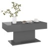 vidaXL Tavolino da Salotto Grigio Lucido 96x50x45 cm in Truciolato