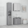 Set Mobili da Bagno 3 pz Grigio Sonoma in Legno Ingegnerizzato