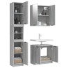 Set Mobili da Bagno 3 pz Grigio Sonoma in Legno Ingegnerizzato