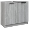 Set Mobili da Bagno 3 pz Grigio Sonoma in Legno Ingegnerizzato