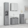 Set Mobili da Bagno 4 pz Grigio Sonoma in Legno Ingegnerizzato