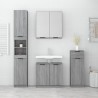 Set Mobili da Bagno 4 pz Grigio Sonoma in Legno Ingegnerizzato