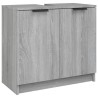 Set Mobili da Bagno 4 pz Grigio Sonoma in Legno Ingegnerizzato