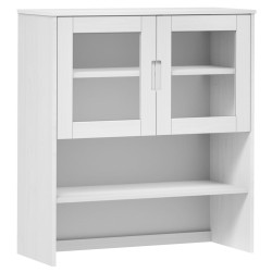    Piano Credenza MOLDE Bianco 90x35x100 cm Legno Massello di Pino