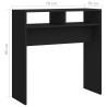 vidaXL Tavolino Consolle Nero 78x30x80 cm in Legno ingegnerizzato