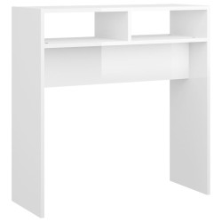 vidaXL Tavolo Consolle Bianco Lucido 78x30x80 cm in Truciolato