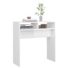 vidaXL Tavolo Consolle Bianco Lucido 78x30x80 cm in Truciolato