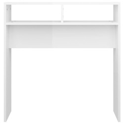 vidaXL Tavolo Consolle Bianco Lucido 78x30x80 cm in Truciolato