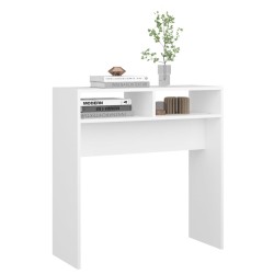 vidaXL Tavolo Consolle Bianco 78x30x80 cm in Truciolato