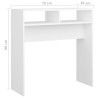 vidaXL Tavolo Consolle Bianco 78x30x80 cm in Truciolato