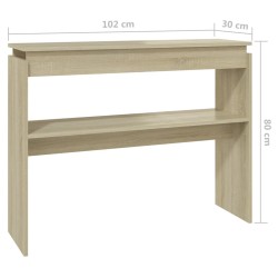 vidaXL Tavolo Consolle Rovere Sonoma 102x30x80 cm in Truciolato