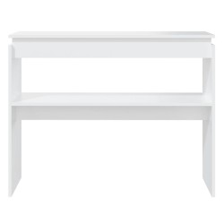 vidaXL Tavolo Consolle Bianco 102x30x80 cm in Truciolato