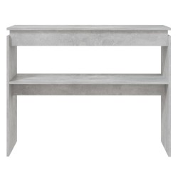 vidaXL Tavolo Consolle Grigio Cemento 102x30x80 cm in Truciolato