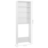 vidaXL Mobile per Lavatrice Bianco Lucido 64x24x190 cm