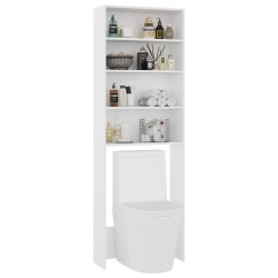 vidaXL Mobile per Lavatrice Bianco 64x24x190 cm