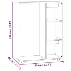 vidaXL Armadio Rovere Sonoma 80x40x110 cm in Truciolato