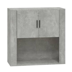    Mobile a Parete Grigio Cemento 80x33x80 cm in Legno Ingegnerizzato