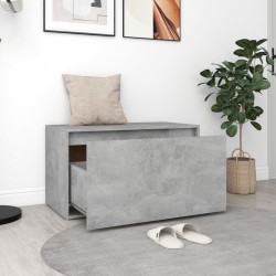 vidaXL Panca da Ingresso 80x40x45 cm Grigio Cemento in Truciolato