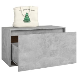 vidaXL Panca da Ingresso 80x40x45 cm Grigio Cemento in Truciolato