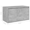 vidaXL Panca da Ingresso 80x40x45 cm Grigio Cemento in Truciolato