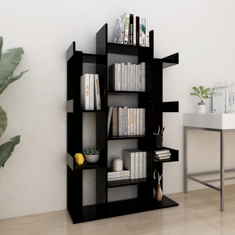 vidaXL Libreria Nera 86x25,5x140 cm in Truciolato