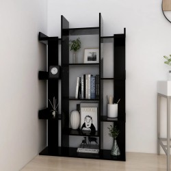 vidaXL Libreria Nera 86x25,5x140 cm in Truciolato