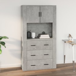    Mobile a Parete Grigio Cemento 80x33x80 cm in Legno Ingegnerizzato