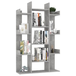 vidaXL Libreria Grigio Cemento 86x25,5x140 cm in Truciolato