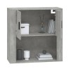    Mobile a Parete Grigio Cemento 80x33x80 cm in Legno Ingegnerizzato