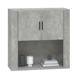    Mobile a Parete Grigio Cemento 80x33x80 cm in Legno Ingegnerizzato