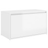 vidaXL Panca da Ingresso 80x40x45 cm Bianco Lucido in Truciolato