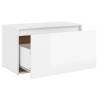 vidaXL Panca da Ingresso 80x40x45 cm Bianco Lucido in Truciolato