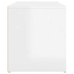 vidaXL Panca da Ingresso 80x40x45 cm Bianco Lucido in Truciolato