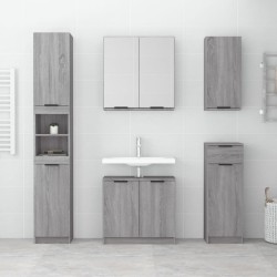    Mobile Bagno Grigio Sonoma 64,5x33,5x59 cm in Legno Ingegnerizzato