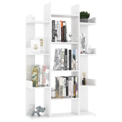 vidaXL Libreria Bianco Lucido 86x25,5x140 cm in Truciolato