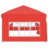    Tenda per Feste Pieghevole con Pareti Laterali Rosso 3x6 m