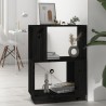    Libreria/Divisorio Nero 51x25x70 cm in Legno Massello di Pino