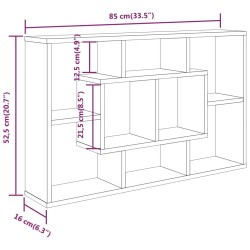    Mensola a Muro Grigio Sonoma 85x16x52,5 cm in Legno Ingegnerizzato