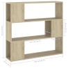 vidaXL Libreria/Divisorio Rovere Sonoma 100x24x94 cm