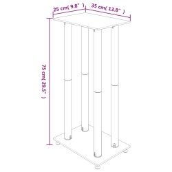 vidaXL Pedane per Casse 2pz Nero Vetro Temperato Design a 4 Pilastri