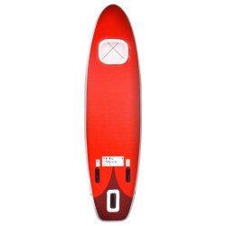 vidaXL Set Tavola SUP Gonfiabile Rossa 360x81x10 cm