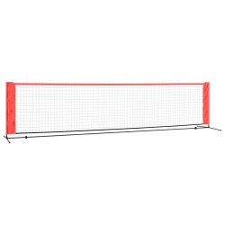 vidaXL Rete da Tennis Nera e Rossa 400x100x87 cm in Poliestere