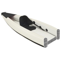 vidaXL Kayak Gonfiabile Nero 375x72x31 cm in Poliestere