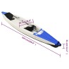 vidaXL Kayak Gonfiabile Blu 424x81x31 cm in Poliestere