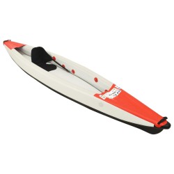 vidaXL Kayak Gonfiabile Rosso 375x72x31 cm in Poliestere