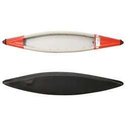 vidaXL Kayak Gonfiabile Rosso 375x72x31 cm in Poliestere