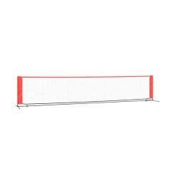 vidaXL Rete da Tennis Nera e Rossa 500x100x87 cm in Poliestere