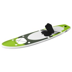 vidaXL Set Tavola SUP Gonfiabile Verde 300x76x10 cm